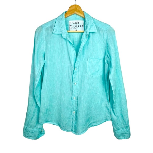 Frank & Eileen Tops - Frank & Eileen Barry Button-Up Turquoise Shirt Long Sleeve XS, Frank and Eileen